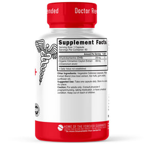Dihydroberberine Nature's Fusions étiquette et dosage de 200mg