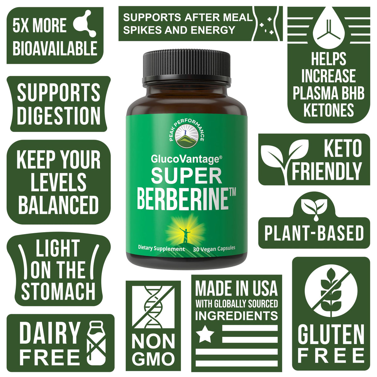 Dihydroberberine Super Berberine 200mg gélules en vue arrière