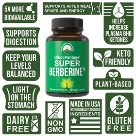 Dihydroberberine Super Berberine 200mg gélules en vue arrière