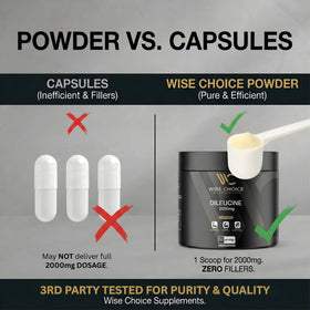 Dileucine Peptide 2000mg WISE CHOICE SUPPLEMENTS avec accessoires de fitness