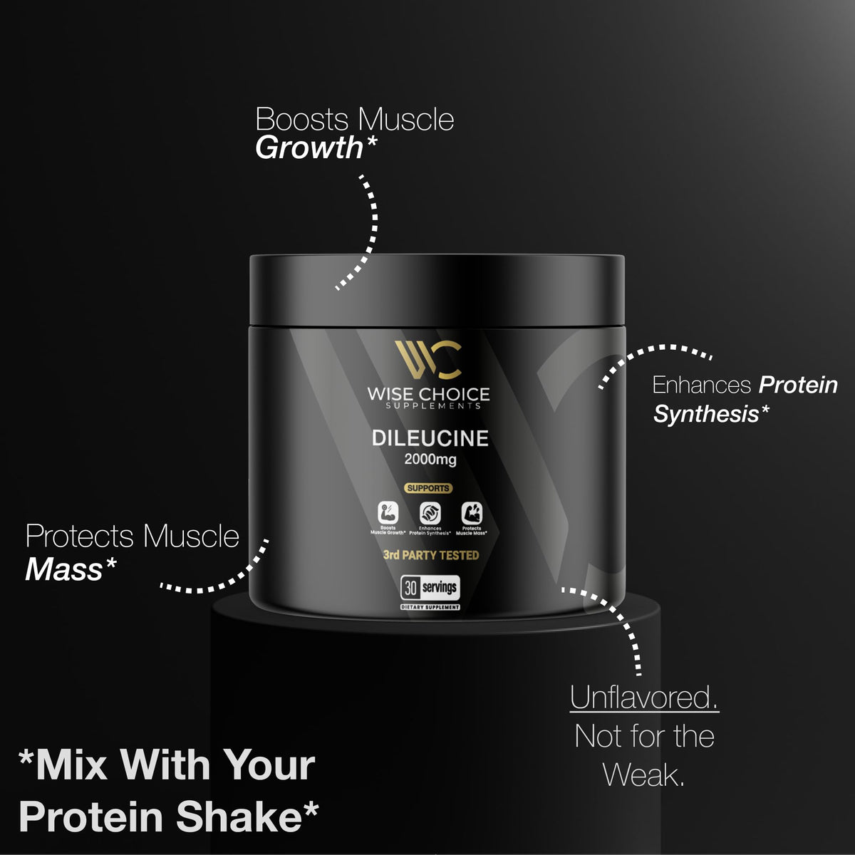 Dileucine Peptide 2000mg WISE CHOICE SUPPLEMENTS échantillon en poudre