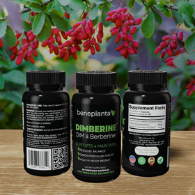 Dimberine capsules sur une table en bois
