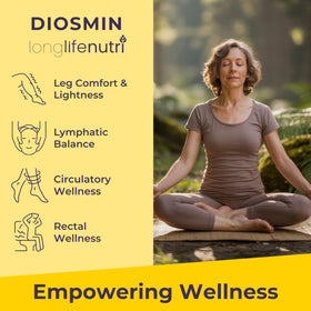 Diosmine 1000mg LongLifeNutri, étiquette avec informations nutritionnelles