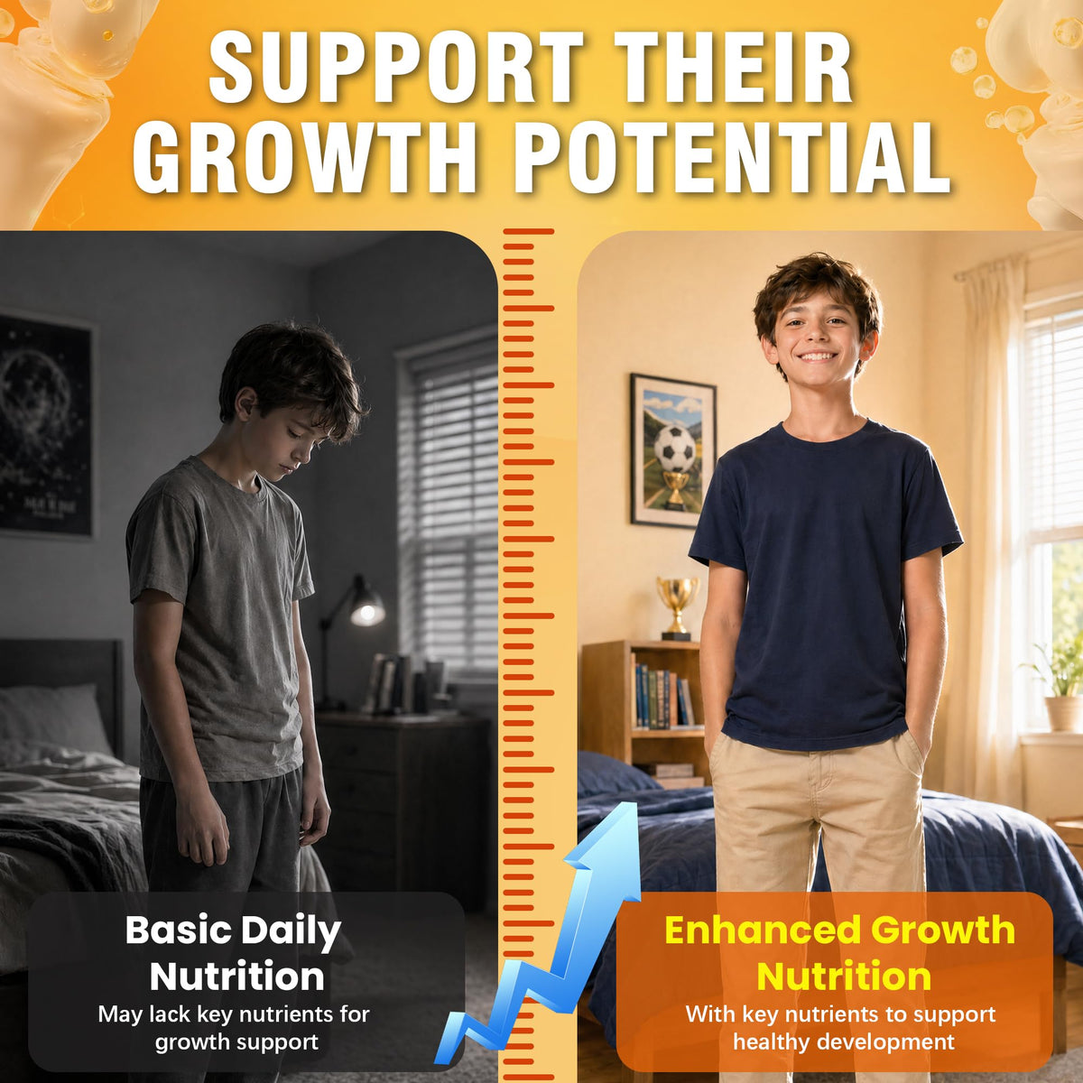 Diozoe Gummies de Croissance en Hauteur contenant Calcium et Vitamines