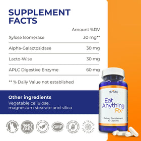 Dirobi Eat Anything Rx Enzymes capsules sur une table