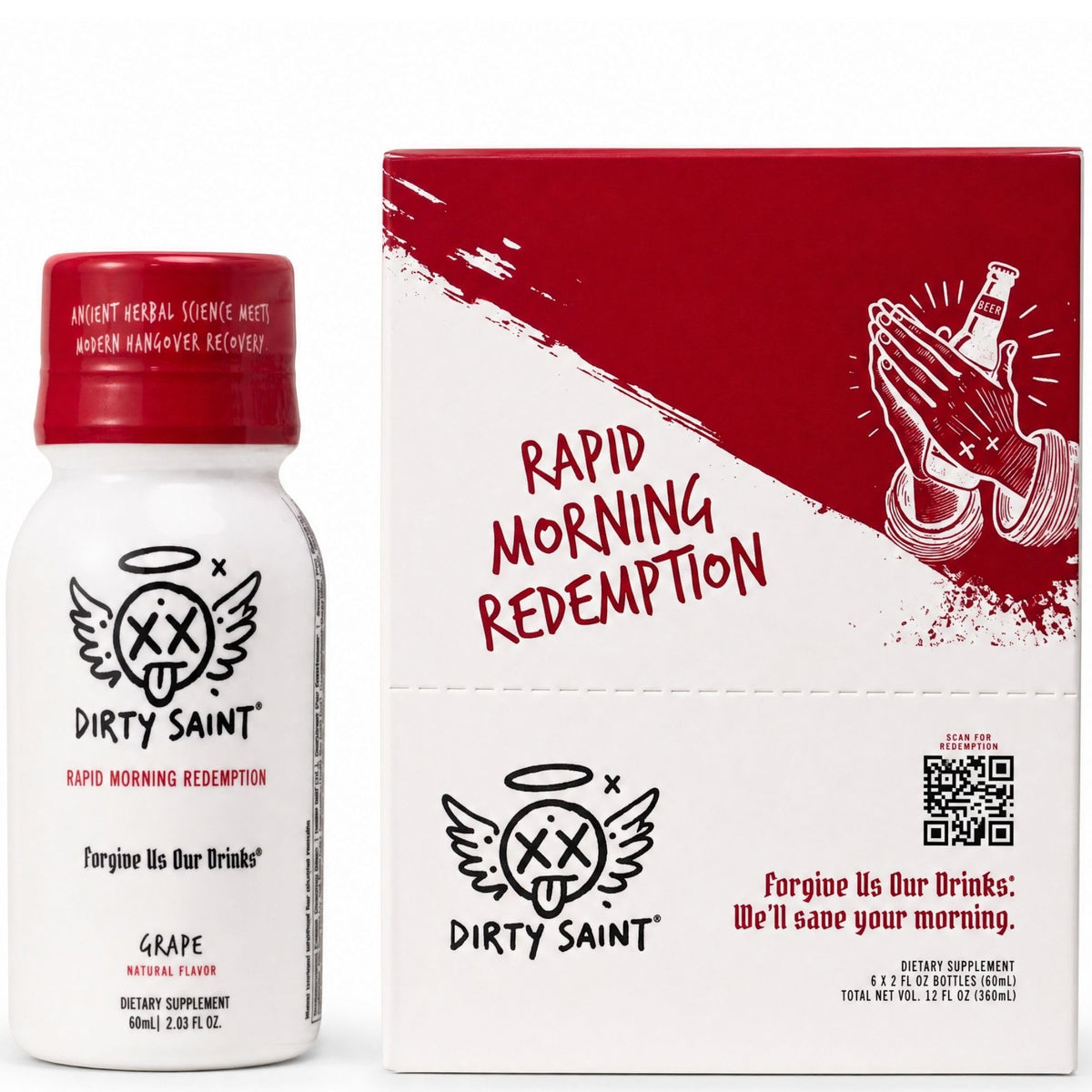 DIRTY SAINT Next Morning Revival Shot 60 ml en bouteille avec étiquette