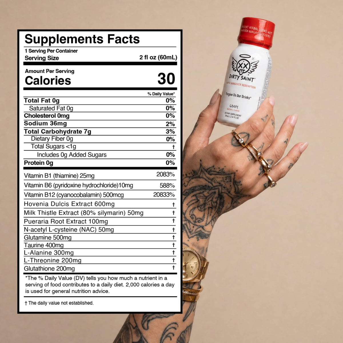 DIRTY SAINT Shot Revitalisant Matinal format 60 ml