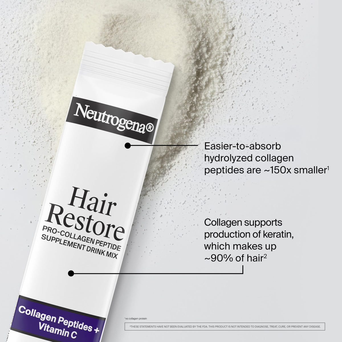 Dissolution de la poudre Neutrogena dans une boisson
