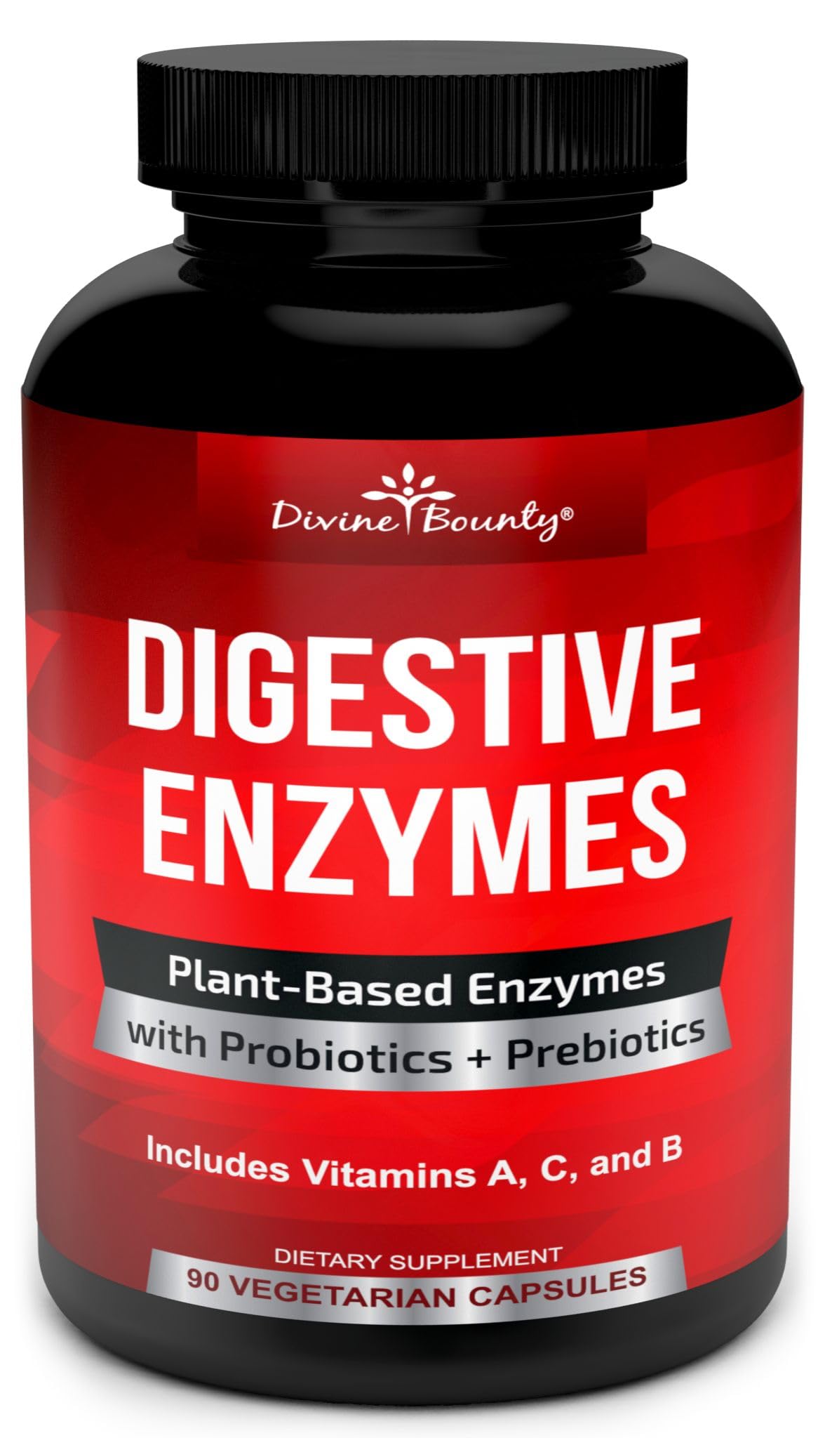 Divine Bounty Enzymes daily 90 Capsules - vue de face