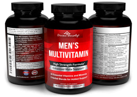 Divine Bounty Multivitamines Masculines 90 Capsules - mise en scène sur une table