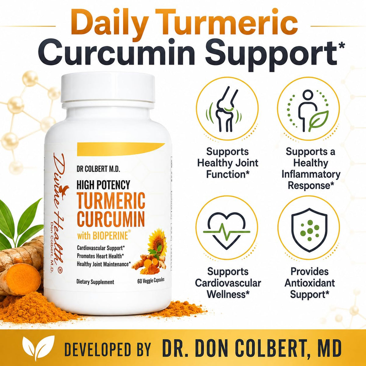 Divine Health Curcuma 500mg 60 capsules emballage