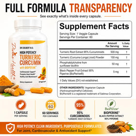 Divine Health Curcuma 500mg 60 capsules en main