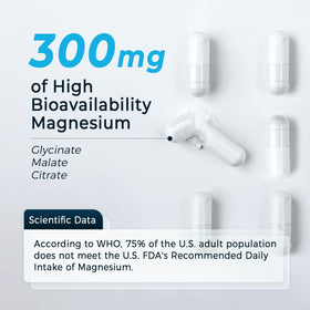 Divinity Nutra Complément de Magnésium 300mg capsules végétales