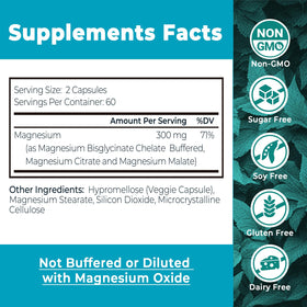 Divinity Nutra Complément de Magnésium 300mg étiquette