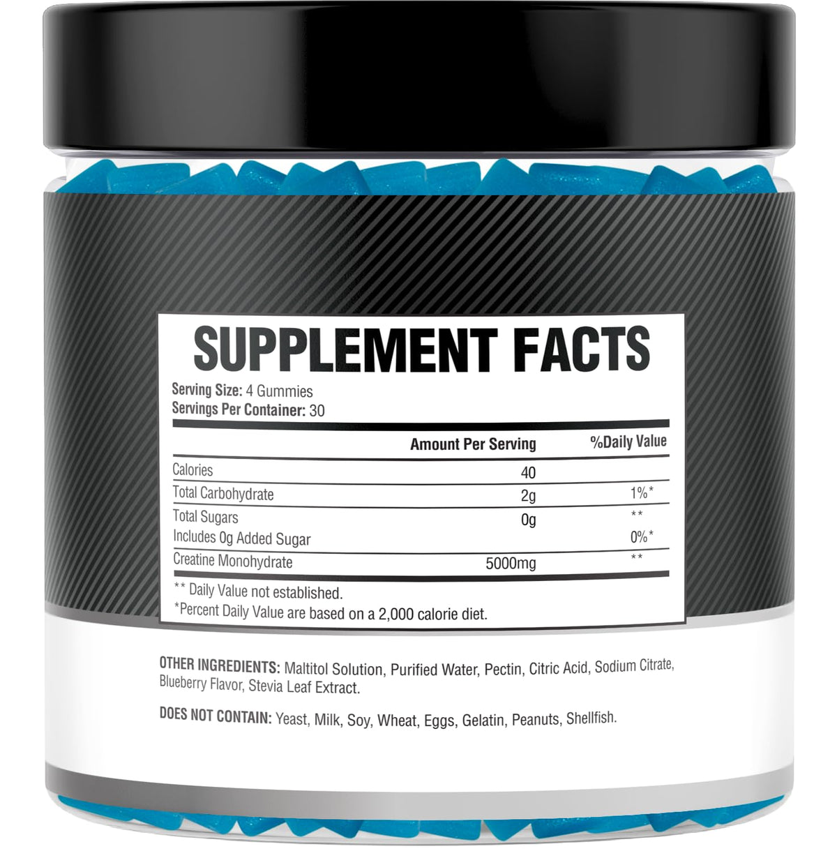 DivinusLab Gummies de Créatine Monohydrate 5g, bouteille avec étiquette