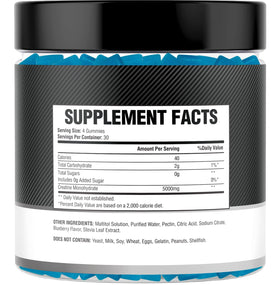 DivinusLab Gummies de Créatine Monohydrate 5g, bouteille avec étiquette