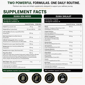 DLNIA Bundle de Mousses Marines et Shilajit - Prise de capsules