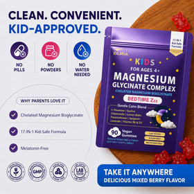 DLNIA Gummies de Magnésium Glycinate, gummies sur une assiette