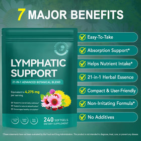 DLOMFVFQ gélules de drainage lymphatique sur fond blanc