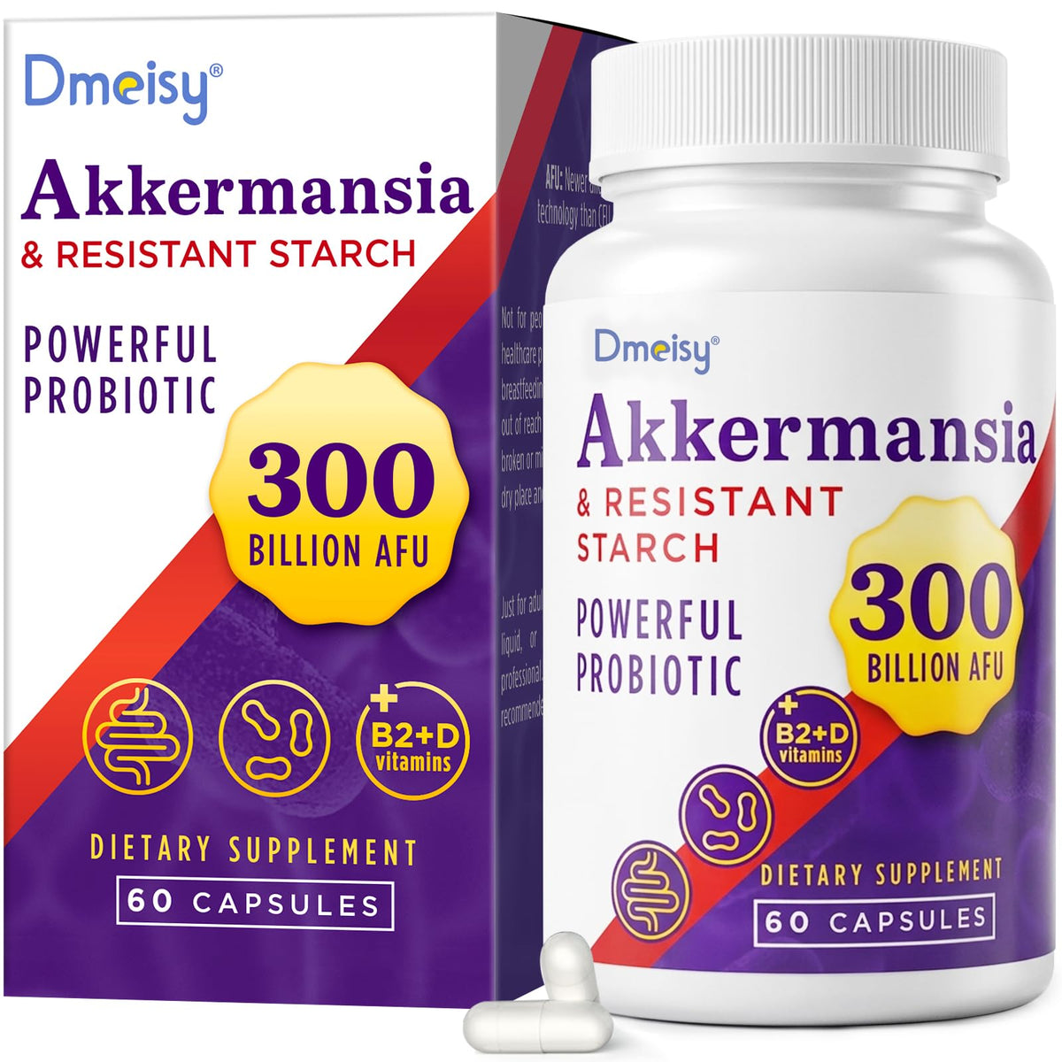 Dmeisy Probiotiques Akkermansia Muciniphila 300 Milliards AFU gélules avant