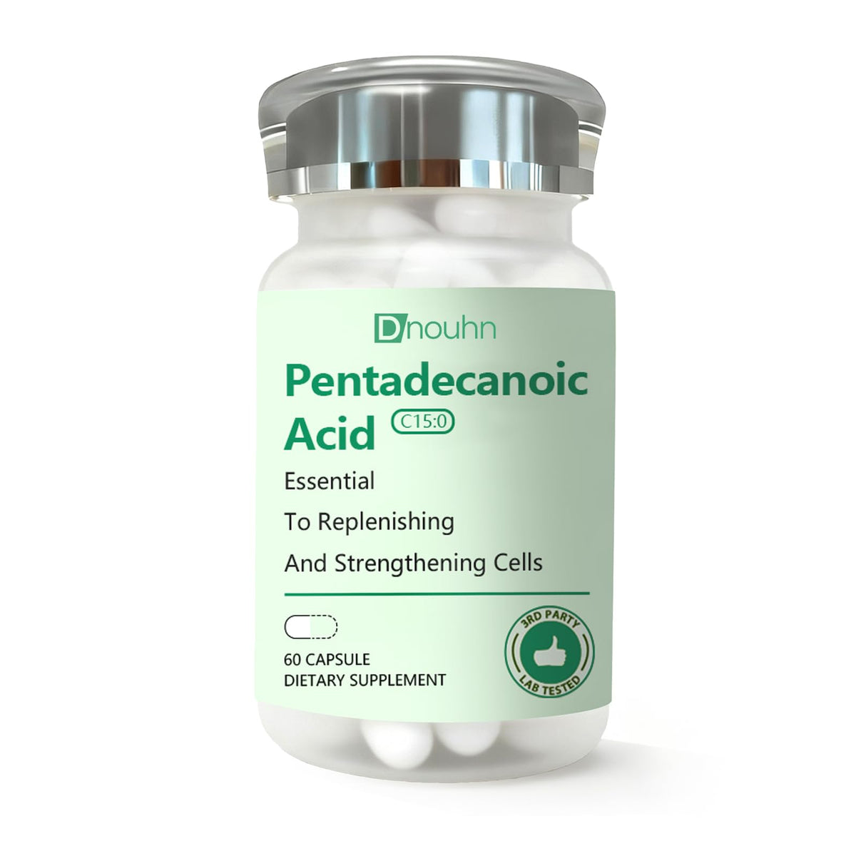 DNOUHN Acide Pentadécanoïque 60 Capsules - vue avant