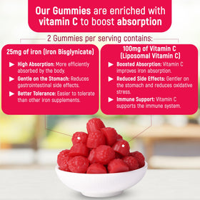 Doc Mila gummies de fer bisglycinate 25mg avec fruits