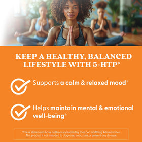 Doctor's BEST 5-HTP Capsules vue arrière avec informations nutritionnelles