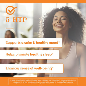 Doctor's BEST 5-HTP gélule montrant la taille et la couleur