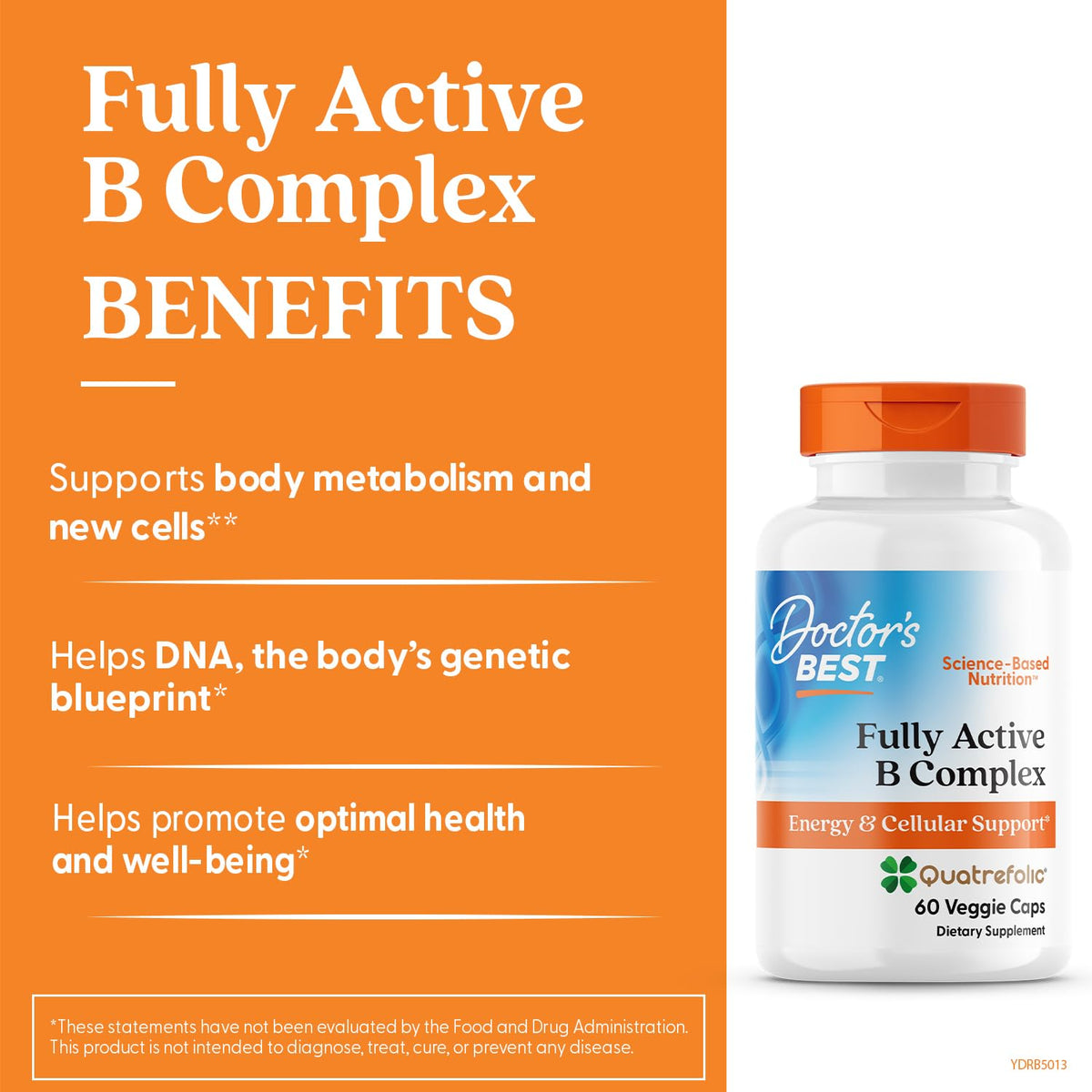 Doctor's BEST B Complex ingrédients sur l'étiquette