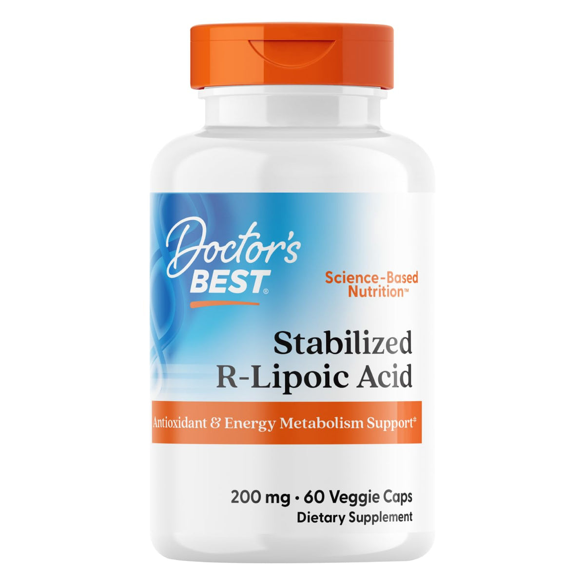 Doctor's BEST Complément Alimentaire Acide Alpha-Lipoïque Stabilisé 200 mg - Vue de face