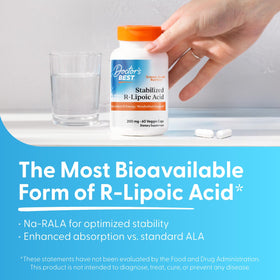 Doctor's BEST Complément Alimentaire Acide Alpha-Lipoïque Stabilisé - Capsules végétales