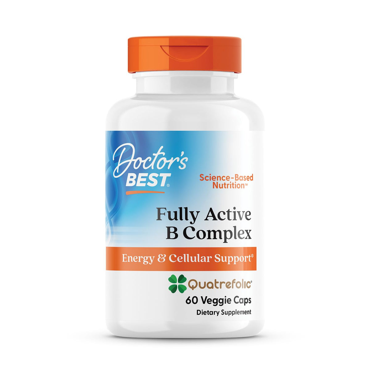 Doctor's BEST Complément Alimentaire Vitamine B Complex 60 gélules végétales vue de face