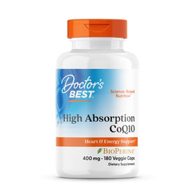 Doctor's BEST CoQ10 400mg capsule bottle front view