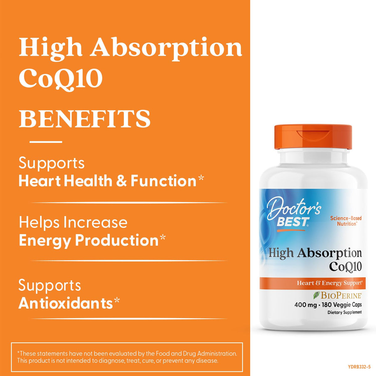Doctor's BEST CoQ10 400mg capsule close-up