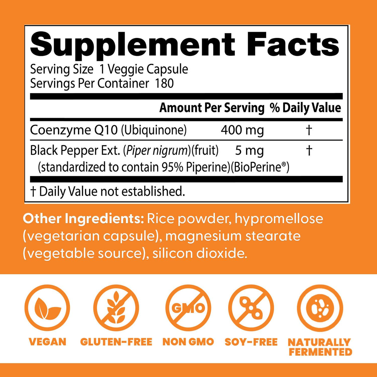 Doctor's BEST CoQ10 400mg capsules with BioPerine