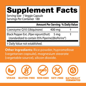 Doctor's BEST CoQ10 400mg capsules with BioPerine