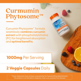 Doctor's BEST Curcumin Phytosome 1000 mg capsules sur une table