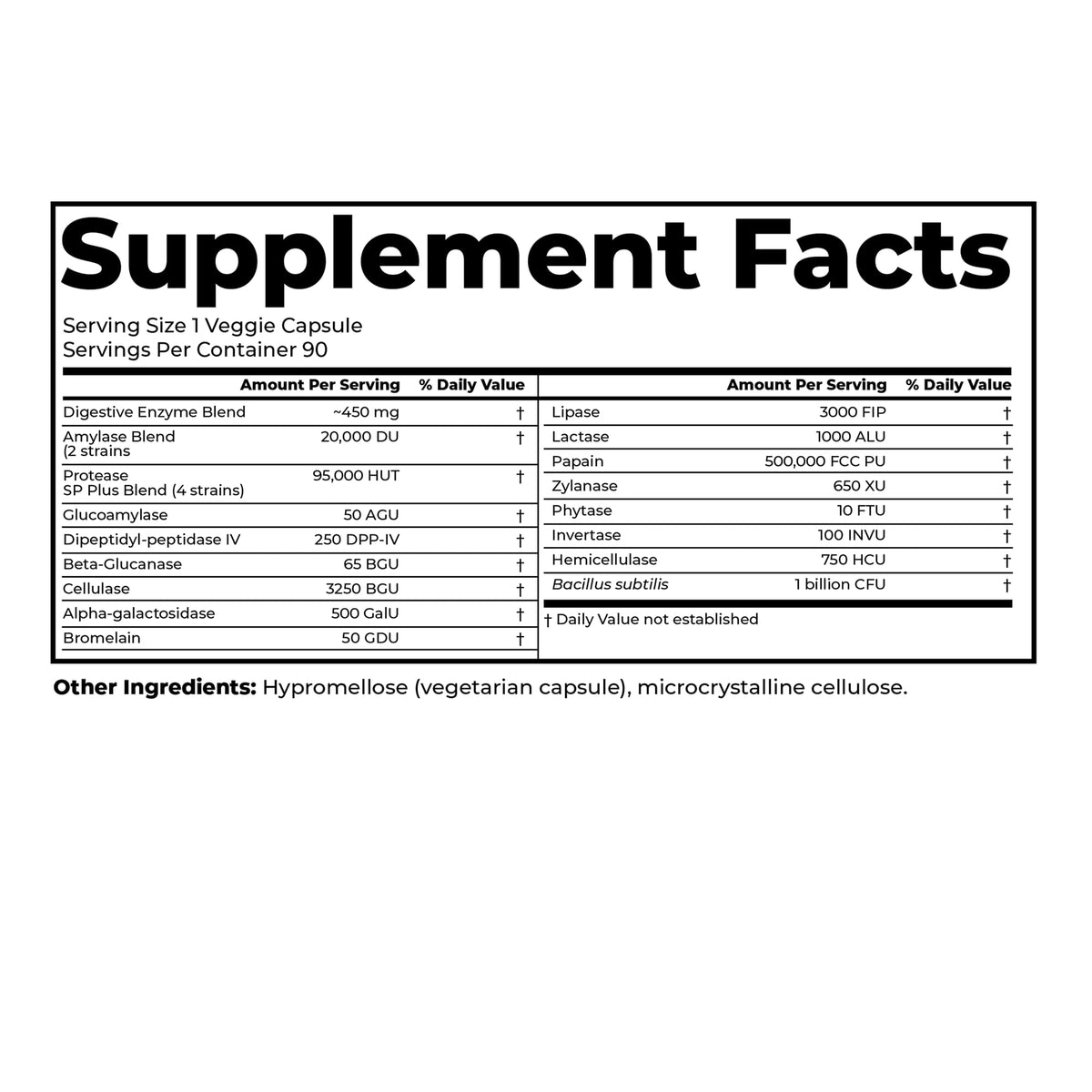 Doctor's BEST Enzymes daily 90 Caps sur une table en bois