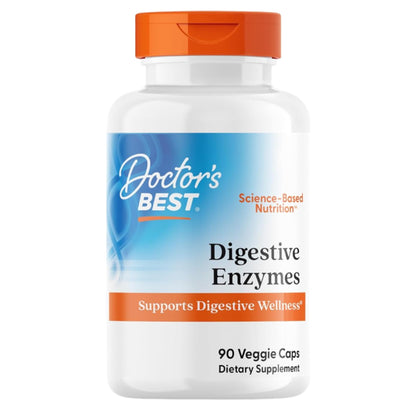 Doctor's BEST Enzymes daily 90 capsules végétales, vue de face