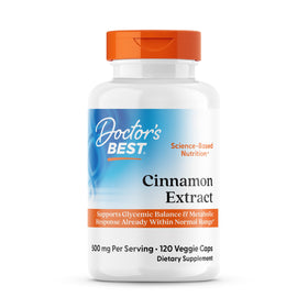 Doctor's BEST Extrait de Cannelle 500 mg Capsules Végétales - vue de face