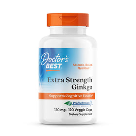 Doctor's BEST Ginkgo Biloba 120 mg capsules végétales, vue de face