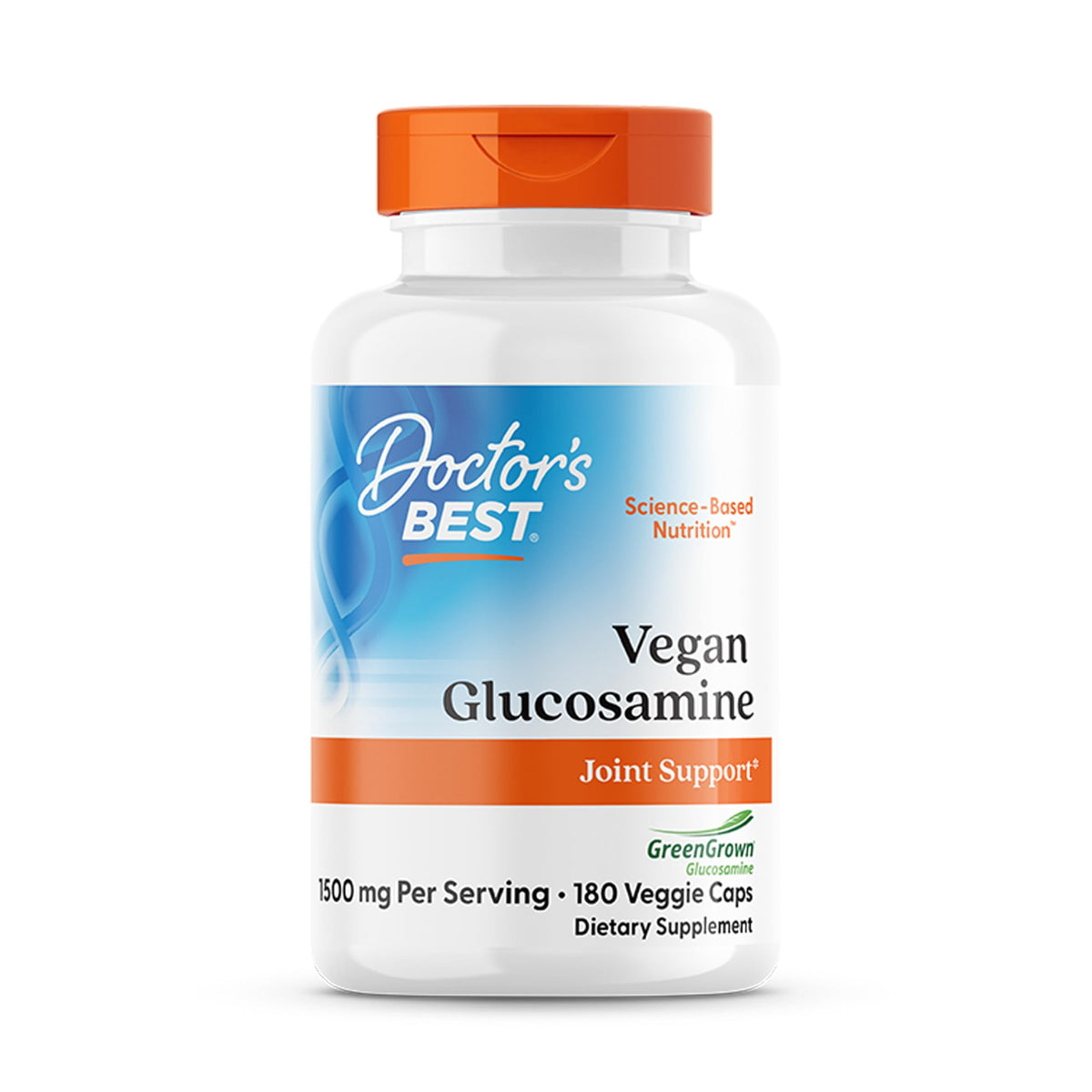 Doctor's BEST Glucosamine 1500mg Végétalien 180 capsules vue avant