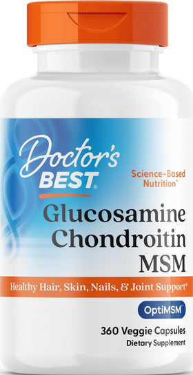 Doctor's BEST Glucosamine Chondroitin MSM 360 Capsules vue de face