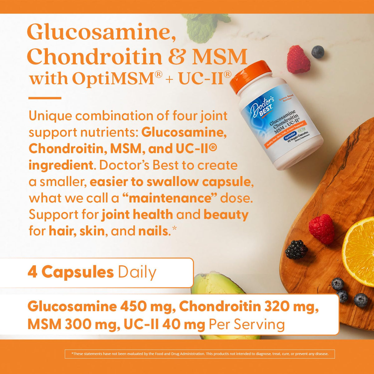 Doctor's BEST Glucosamine Chondroitin supplement ingredients list