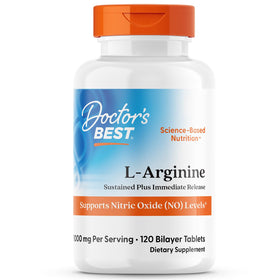 Doctor's BEST L-Arginine 500 mg comprimés, boîte vue de face