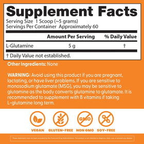 Doctor's BEST L-Glutamine Poudre 358g sur fond neutre