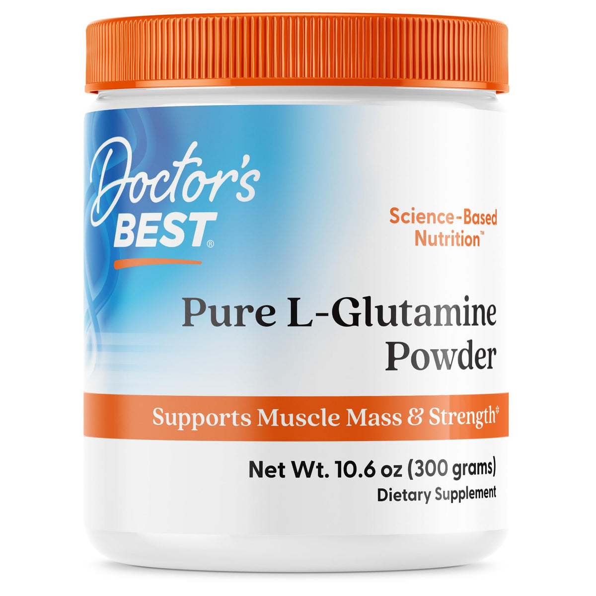 Doctor's BEST L-Glutamine Poudre 358g vue de face