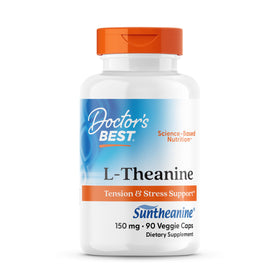 Doctor's BEST L-Theanine 150 mg capsules végétariennes, vue de face