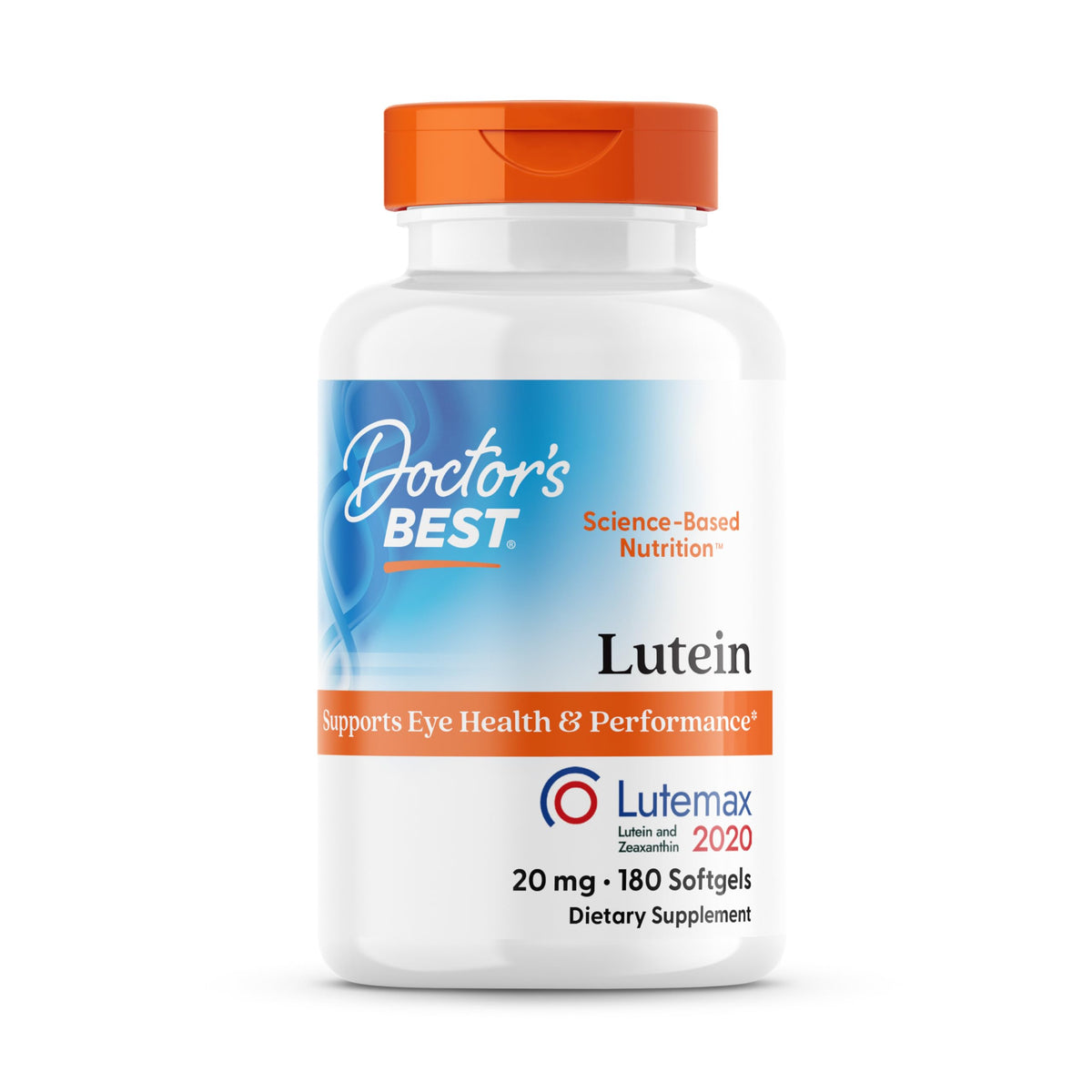 Doctor's BEST Luteine 20mg 180 gélules vue de face