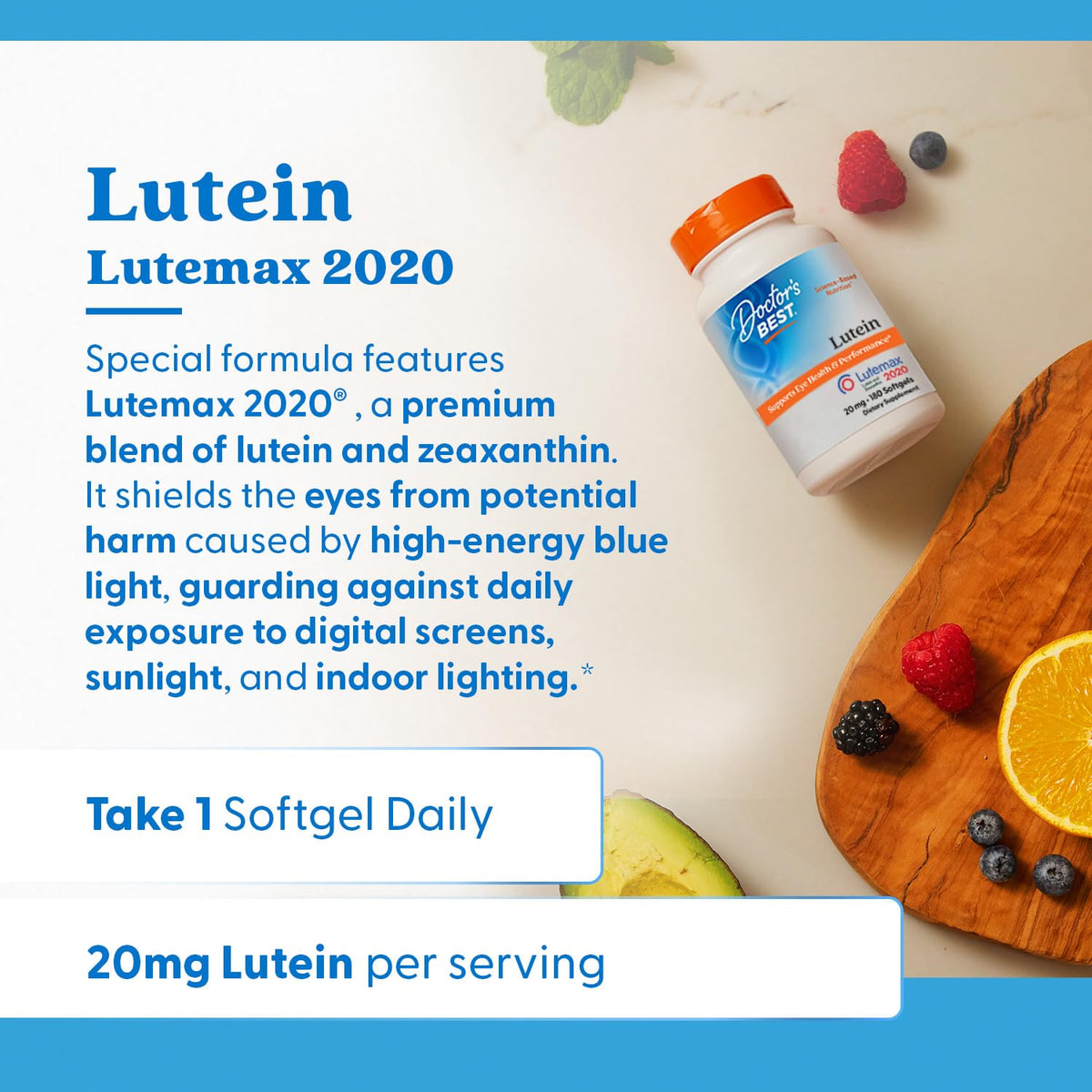 Doctor's BEST Luteine 20mg gélules ouvertes